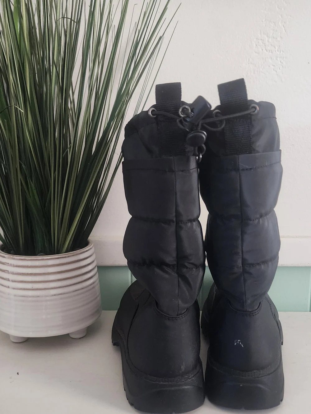 Kids Black Winter Snow Boots